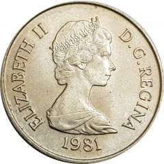 1/2 Crown - Elizabeth II 2nd portrait