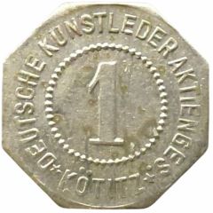 1 Pfennig - Kötitz Deutsche Kunstleder Aktienges.