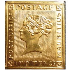 Token - 2 Pence Mauritius `Post Office` stamp