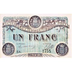 1 Franc - Chambre de Commerce de Laval and de la Mayenne 53