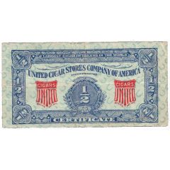 1/2 Certificate United Cigar Stores Company of America