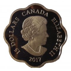 15 Dollars - Elizabeth II Lunar Lotus, Year of the Rooster