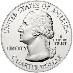 1/4 Dollar `Washington Quarter` Acadia National Park - Silver 5 oz Bullion