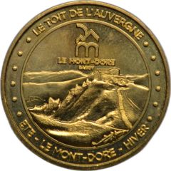 jeton touristique monnaie de paris le toit de l`auvergne été hiver mont dore