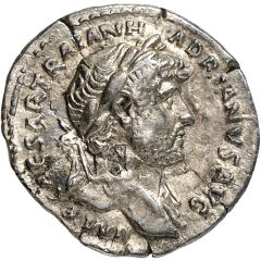 Denarius - Hadrian P M TR P COS III, Pax