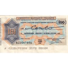 100 Lire Istituto Bancario Italiano