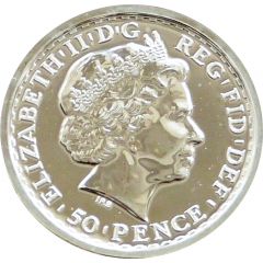 50 Pence - Elizabeth II 4th portrait, 1/4 oz Fine Silve (.999)