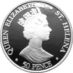 50 Pence - Elizabeth II Coronation implements