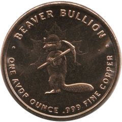 1 avdp oz Copper Canada Subdued Token