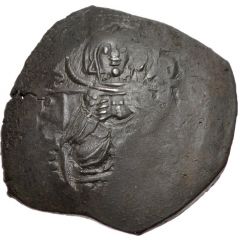 Trachy - Petar IV / Ivan I Asen Imitating billon aspron trachy of Isaac II Angelus