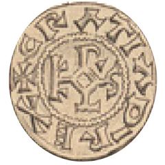 Denier - Charles II Chalon-sur-Saone