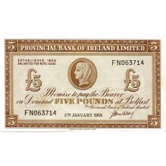 5 Pounds Provincial Bank of Ireland