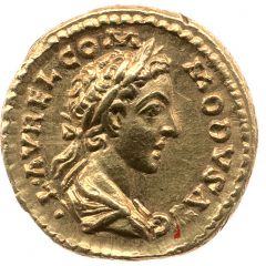 Quinarius Aureus - Commodus TR P II COS P P, Spes