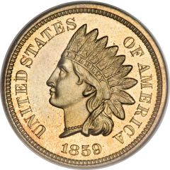 1 Cent `Indian Head Cent` without shield