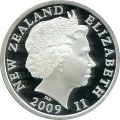5 Dollars - Elizabeth II 4th Portrait, Kakapo, Silver Proof