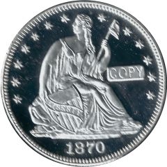 1/2 oz Silver 1870 CC Seated Liberty Half Dollar