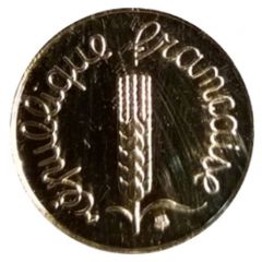 1 Centime 5th republic, Gold