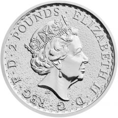 2 Pounds - Elizabeth II 5th portrait, 1 oz Fine Silver