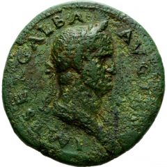Sestertius - Galba S P Q R O B CIV SER