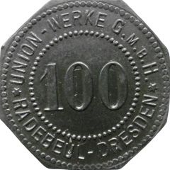 100 Pfennig - Radebeul-Dresden Union Werke G.M.B.H.