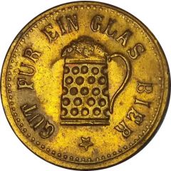 1 Glas Bier counterstamped `B.S.`