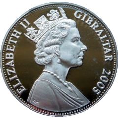 5 Pounds - Elizabeth II Battle of Nile - Warship on fire