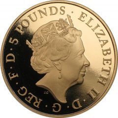 5 Pounds - Elizabeth II Royal Birth, Gold Proof