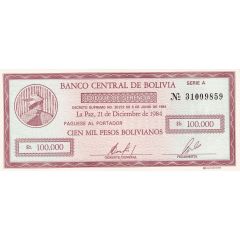 100 000 Pesos Bolivianos