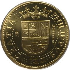200 Euros 4 Escudos of Felipe II minted in 1588