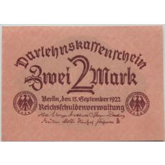 2 Mark Darlehnskassenschein
