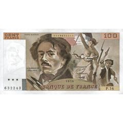 100 Francs - Delacroix type (modified 1978)
