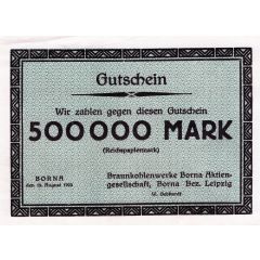 500 000 Mark Braunkohlenwerke Borna