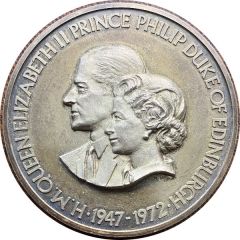 Medal - Elizabeth II & Prince Philip Silver Wedding Anniversary