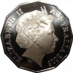 50 Cents - Elizabeth II 4th Portrait - 50th Anniversary of Play School, Humpty