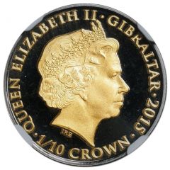1/10 Crown - Elizabeth II Penny Black Stamp