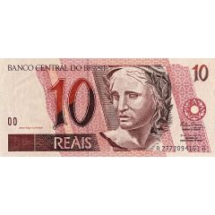 10 Reais 1st. Family, Watermark `Effigy`
