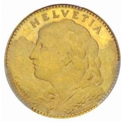 10 Francs Reeded edge, pattern