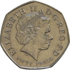 50 Pence - Elizabeth II 4th portrait, WWF