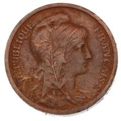 1 Centime pattern without essai words, matt proof