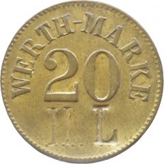 20 Pfennig Werth-Marke, Countermarked `II L`