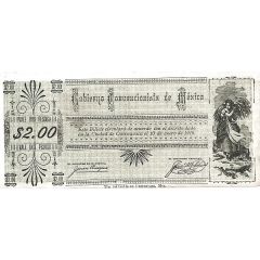 2 Pesos Gobierno Convencionista de México