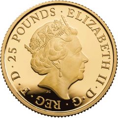 25 Pounds - Elizabeth II Yale of Beaufort, Gold Proof