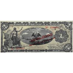 1 Peso Gobierno Provisional de Mexico