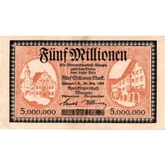 5 000 000 Mark Oberamt Wangen