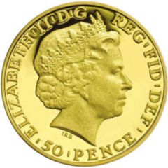 50 Pence - Elizabeth II 4th portrait, 1/40 oz Fine Gold