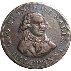 1/2 Penny Middlesex - National Series / Prince of Wales