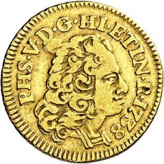 1/2 Escudo - Philip V Madrid, 1st type