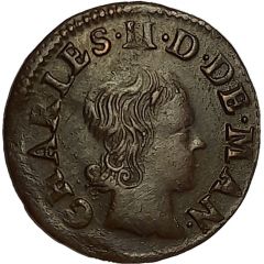 Denier Tournois - Charles II 3rd type