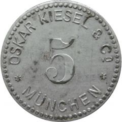 5 Pfennig - München Oskar Kiesel and Cº