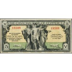 5 Dollars Canadian Bank of Commerce